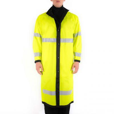 Lightweight Reversible Raincoat - Hi-Vis Yellow/Black