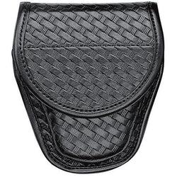 Double Cuff Case - Basket Weave - Black - Hidden Snap