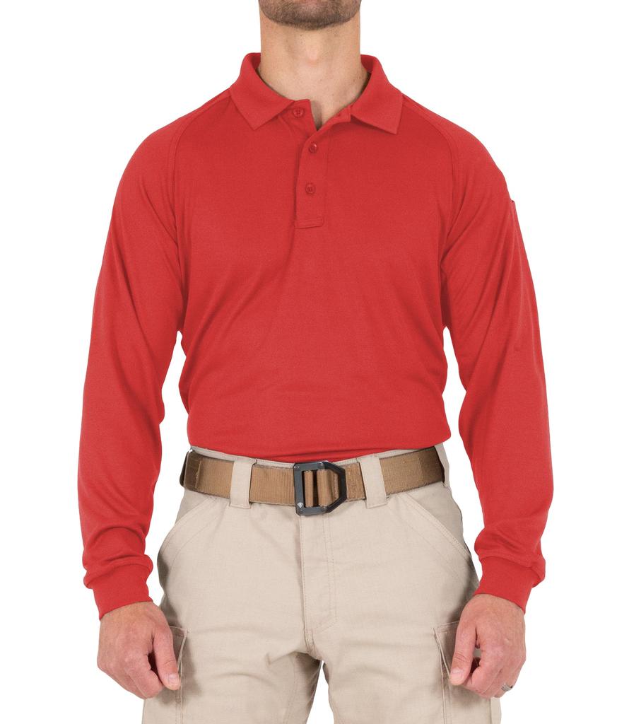 Performance Polo - Long Sleeve RED