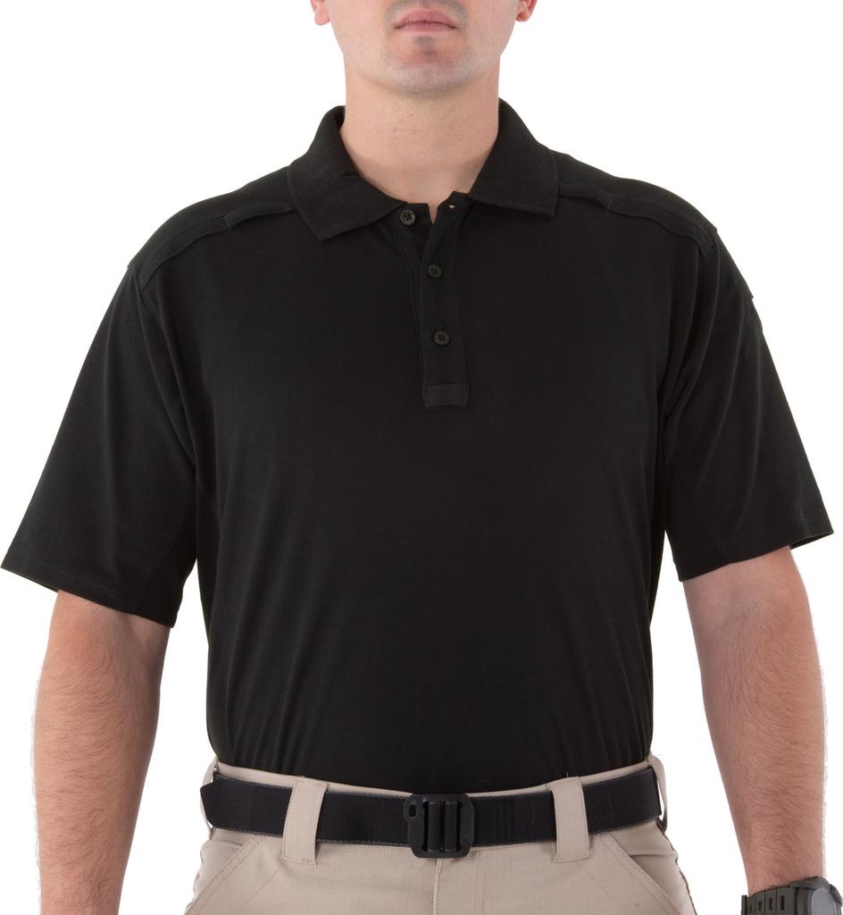 Cotton Polo - Short Sleeve BLACK