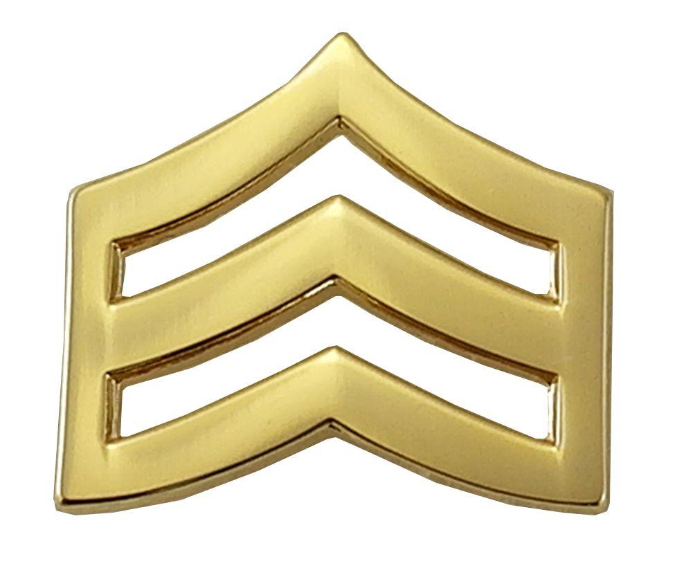  Sergeant Chevron - Gold - 3/4 